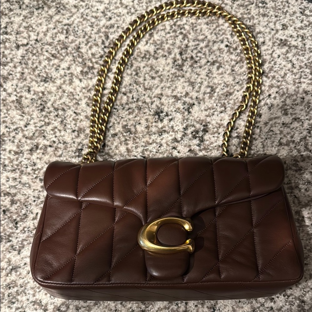 Coach Brown Quilted Leather Shoulder Bag Tarby Bag